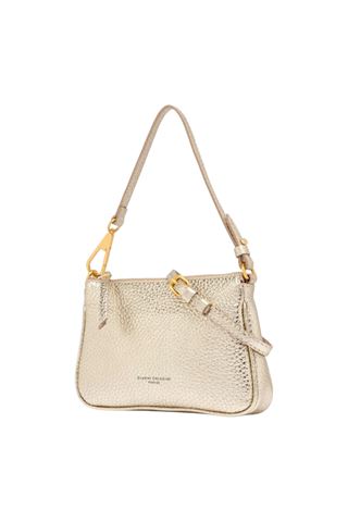 Tracollina pochette in pelle laminata colore platino. GIANNI CHIARINI | 8750-LIGHT GOLD